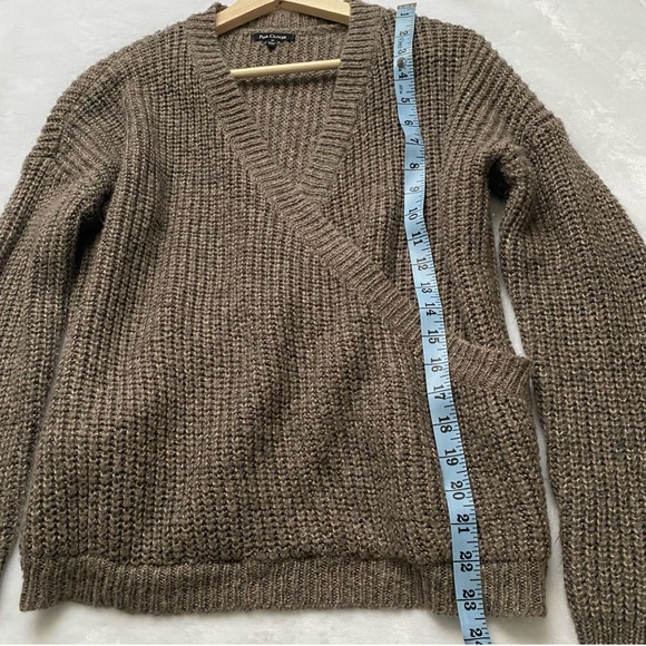 Brown Surplice Sweater - Picture 7 of 9